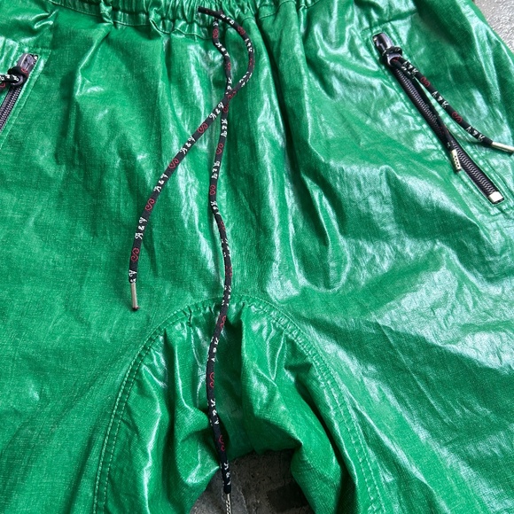 NWT 1,185$ Andreas Kronthaler Linen Plastic Like Pants Green - Picture 12 of 16